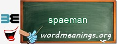 WordMeaning blackboard for spaeman